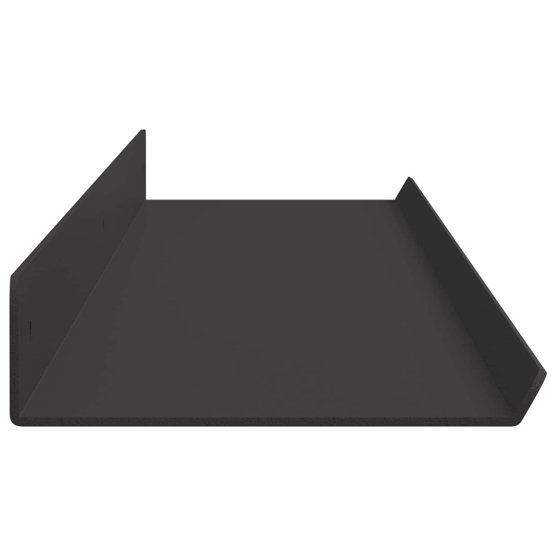 Półka wisząca 4 pcs Czarny 100 x 9 x 2,5 cm Stal