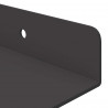 Półka wisząca 4 pcs Czarny 100 x 9 x 2,5 cm Stal