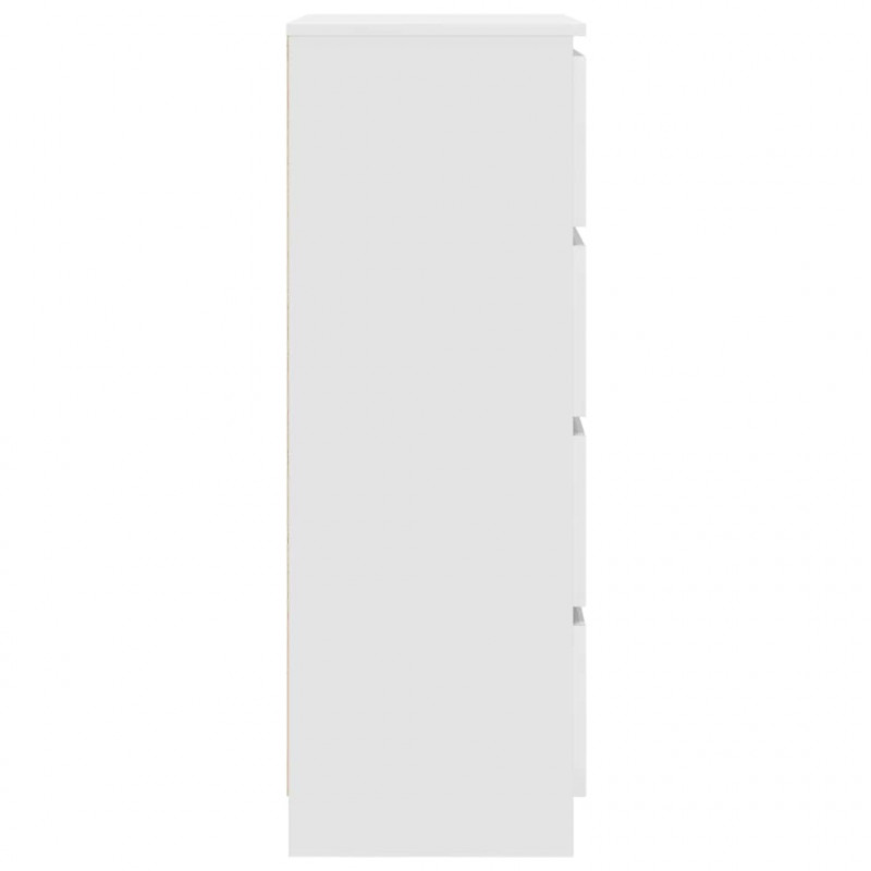 Komoda, biała, 60x35x98,5 cm, materiał drewnopochodny