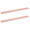Półka wisząca 2 pcs Różowy 100 x 9 x 2,5 cm Stal