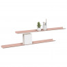 Półka wisząca 2 pcs Różowy 100 x 9 x 2,5 cm Stal