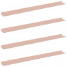 Półka wisząca 4 pcs Różowy 100 x 9 x 2,5 cm Stal