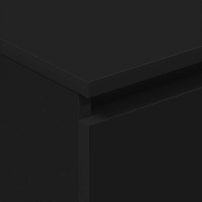 Komoda, czarna, 60x35x98,5 cm, materiał drewnopochodny