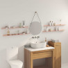 Półka wisząca 4 pcs Różowy 100 x 9 x 2,5 cm Stal