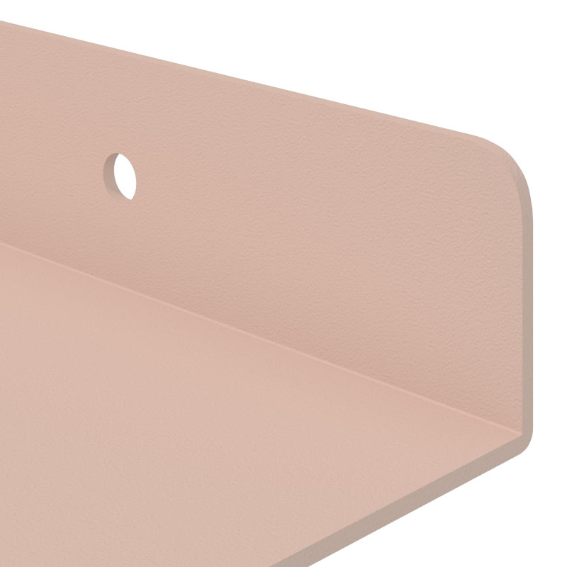 Półka wisząca 4 pcs Różowy 100 x 9 x 2,5 cm Stal