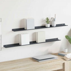 Półka wisząca 2 pcs Antracyt 100 x 9 x 2,5 cm Stal