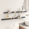 Półka wisząca 2 pcs Antracyt 100 x 9 x 2,5 cm Stal