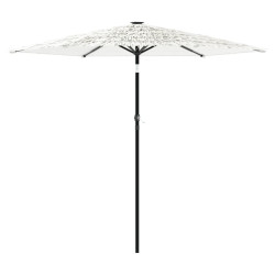 Parasol ogrodowy na stalowym słupku, biały, 223x223x213 cm
