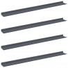 Półka wisząca 4 pcs Antracyt 100 x 9 x 2,5 cm Stal