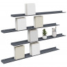 Półka wisząca 4 pcs Antracyt 100 x 9 x 2,5 cm Stal