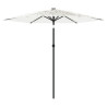 Parasol ogrodowy na stalowym słupku, biały, 223x223x213 cm