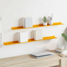 Półka wisząca 2 pcs Musztardowy Żółty 100 x 9 x 2,5 cm Stal