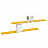 Półka wisząca 2 pcs Musztardowy Żółty 100 x 9 x 2,5 cm Stal