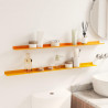 Półka wisząca 2 pcs Musztardowy Żółty 100 x 9 x 2,5 cm Stal