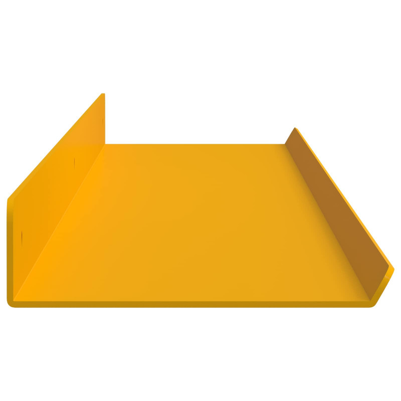 Półka wisząca 2 pcs Musztardowy Żółty 100 x 9 x 2,5 cm Stal