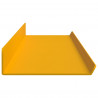 Półka wisząca 2 pcs Musztardowy Żółty 100 x 9 x 2,5 cm Stal