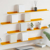 Półka wisząca 4 pcs Musztardowy Żółty 100 x 9 x 2,5 cm Stal
