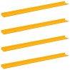 Półka wisząca 4 pcs Musztardowy Żółty 100 x 9 x 2,5 cm Stal