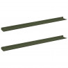 Półka wisząca 2 pcs Zielony oliwkowy 100 x 9 x 2,5 cm Stal