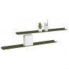 Półka wisząca 2 pcs Zielony oliwkowy 100 x 9 x 2,5 cm Stal