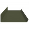 Półka wisząca 2 pcs Zielony oliwkowy 100 x 9 x 2,5 cm Stal