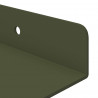 Półka wisząca 2 pcs Zielony oliwkowy 100 x 9 x 2,5 cm Stal