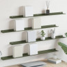 Półka wisząca 4 pcs Zielony oliwkowy 100 x 9 x 2,5 cm Stal