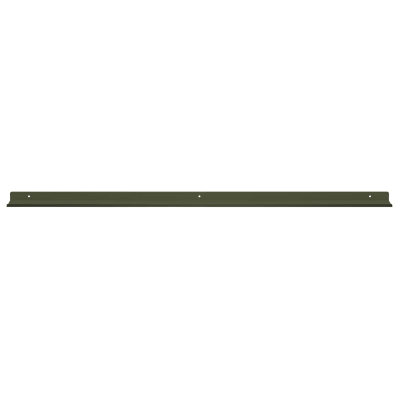 Półka wisząca 4 pcs Zielony oliwkowy 100 x 9 x 2,5 cm Stal