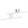 Półka wisząca 2 pcs Biały 100 x 9 x 2,5 cm Stal