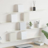 Półka wisząca 4 pcs Biały 100 x 9 x 2,5 cm Stal