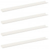 Półka wisząca 4 pcs Biały 100 x 9 x 2,5 cm Stal