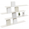 Półka wisząca 4 pcs Biały 100 x 9 x 2,5 cm Stal