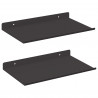 Półka wisząca 2 pcs Czarny 30 x 17,5 x 2,5 cm Stal