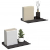 Półka wisząca 2 pcs Czarny 30 x 17,5 x 2,5 cm Stal