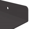 Półka wisząca 2 pcs Czarny 30 x 17,5 x 2,5 cm Stal