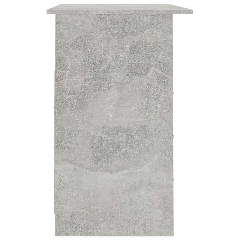 Biurko z szufladami, betonowy szary, 110x50x76 cm