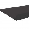 Półka wisząca 4 pcs Czarny 30 x 18 x 2,5 cm Stal