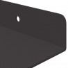 Półka wisząca 4 pcs Czarny 30 x 18 x 2,5 cm Stal