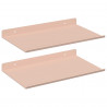Półka wisząca 2 pcs Różowy 30 x 18 x 2,5 cm Stal