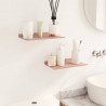 Półka wisząca 2 pcs Różowy 30 x 18 x 2,5 cm Stal