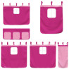 Łóżko na antresoli, ze zjeżdżalnią i zasłonkami, 90x190 cm