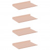 Półka wisząca 4 pcs Różowy 30 x 18 x 2,5 cm Stal