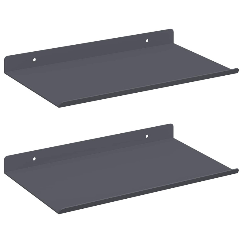 Półka wisząca 2 pcs Antracyt 30 x 18 x 2,5 cm Stal