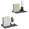 Półka wisząca 2 pcs Antracyt 30 x 18 x 2,5 cm Stal