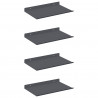 Półka wisząca 4 pcs Antracyt 30 x 18 x 2,5 cm Stal