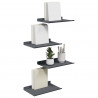 Półka wisząca 4 pcs Antracyt 30 x 18 x 2,5 cm Stal