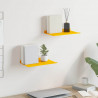 Półka wisząca 2 pcs Musztardowy Żółty 30 x 18 x 2,5 cm Stal