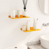 Półka wisząca 2 pcs Musztardowy Żółty 30 x 18 x 2,5 cm Stal