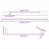 Półka wisząca 2 pcs Musztardowy Żółty 30 x 18 x 2,5 cm Stal