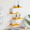 Półka wisząca 4 pcs Musztardowy Żółty 30 x 18 x 2,5 cm Stal